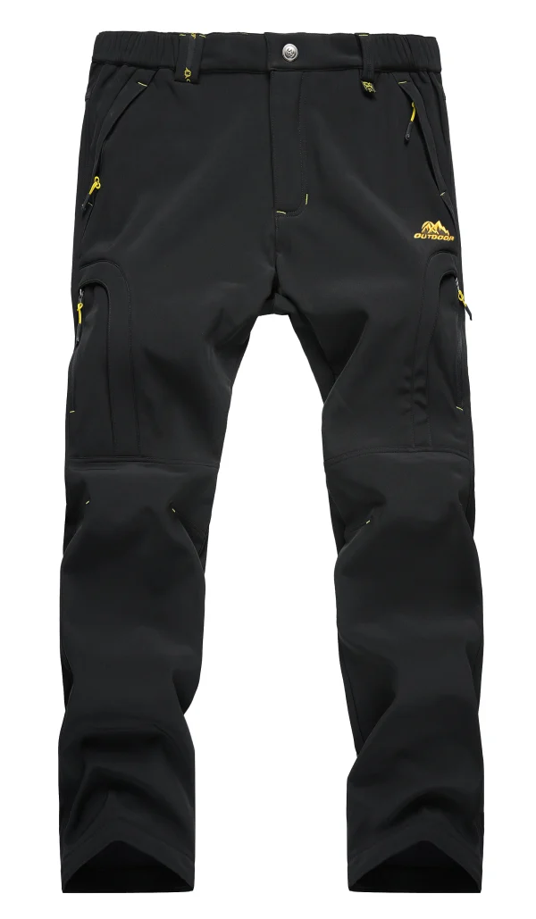 Pantaloni da trekking impermeabili da uomo Pantaloni da sci da neve foderati in pile da esterno Pantaloni da snowboard Softshell invernali 2