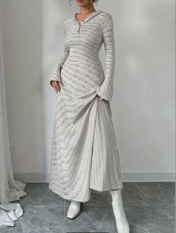Abito elegante con cappuccio scozzese autunno inverno alla moda per abbigliamento da lavoro da donna Nuovo arrivo 5