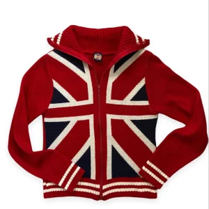 Maglione cardigan a righe stella Y2K retrò autunno e inverno da donna con cerniera strisce top multifunzionale maglione casual fratello punk 1