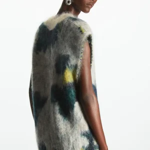 Costume etereo 2025 cos inverno nuovo stile di gilet lavorato a maglia in misto lana e mohair con scollo a V alla moda e casual da donna 1