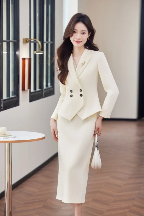 AIYSSA2025 Giacca + gonna da abito in due pezzi da donna professionale alla moda. Squisito, elegante, morbido e confortevole 1