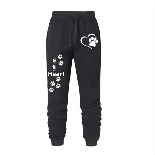 Pantaloni casual da donna comodi e larghi a vita alta Primavera Autunno Pantaloni sportivi lunghi di nuovo stile Alla moda taglie forti 4
