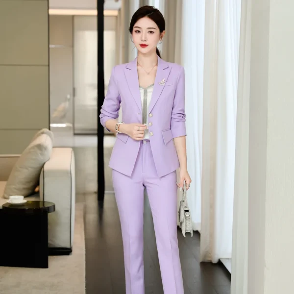 Tailleur pantalone professionale da donna, temperamento più alto per rendere la moda unica, autunnale e invernale, nuova 4