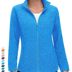 TACVASEN giacche in pile leggero primavera/autunno felpe sportive calde da donna maglione dolcevita Casual termico cappotti top 1