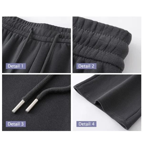 Pantaloni sportivi coreani femminili a gamba dritta Pantaloni chic a vita alta con fondo a campana Pantaloni svasati dal design classico da donna 6