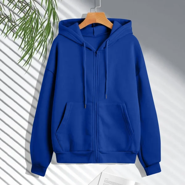 Felpe con cappuccio da donna autunno primavera nuova moda cardigan casual felpe con coulisse felpe con zip solide stile coreano 4