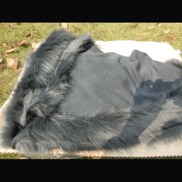Autunno inverno doppio strato finto per scialle di pelliccia mantello donna maglia Cardigan in Cashmere cappotto elegante abito da festa di nozze mantello Cappa 6