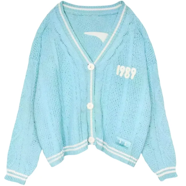 2023 Europa e Stati Uniti stella con autunno e inverno nuovo maglione stile cardigan ricamato temperamento colore brillante ca 5