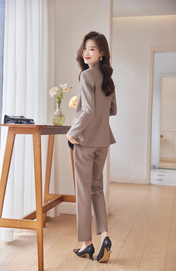 Tailleur pantalone professionale a maniche lunghe per donna, pantaloni alla moda, alta qualità, spettacolo, elegante, nuovo, autunno e inverno 2