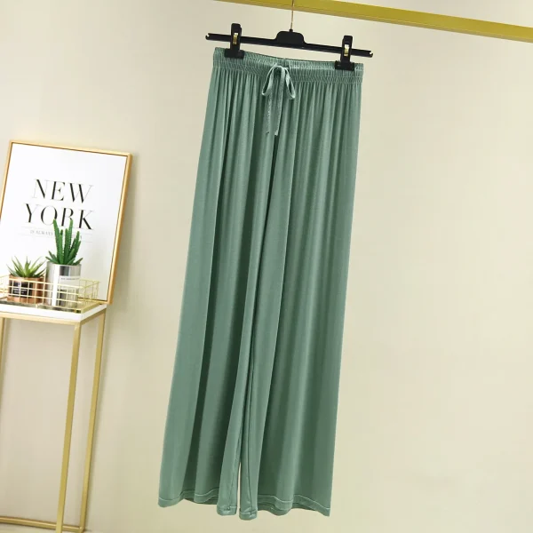 Primavera Estate Nuovo stile coreano Abbigliamento donna Pantaloni a zampa d'elefante Pantaloni modali a gamba dritta Dimagranti Pantaloni intimi da donna casual 4