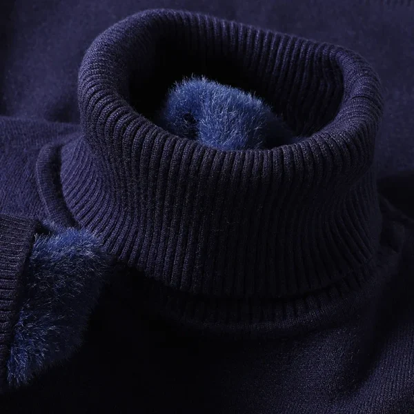 Sweatwear Uomo Anti-pilling Maglione dolcevita lavorato a maglia di alta qualità Slim Fit Pullover a maniche lunghe Tinta unita Tendenza Abbigliamento uomo 4