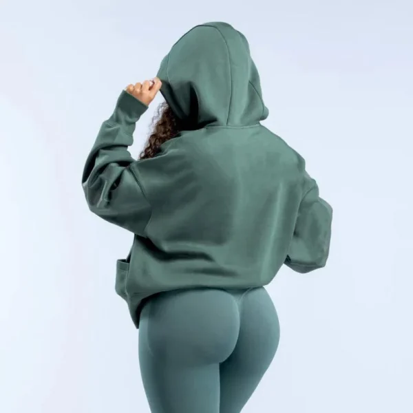 Felpe con cappuccio da donna Pullover Felpe con cappuccio Stampa Jogger Manica lunga Nero da jogging Felpa da donna Sport Top Abbigliamento invernale 6