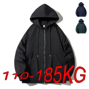 Felpe con cappuccio da uomo taglie forti 6XL 7XL Felpe con cappuccio da uomo grande autunno inverno Felpa con cappuccio Giacca Abbigliamento da uomo grande e alto 1