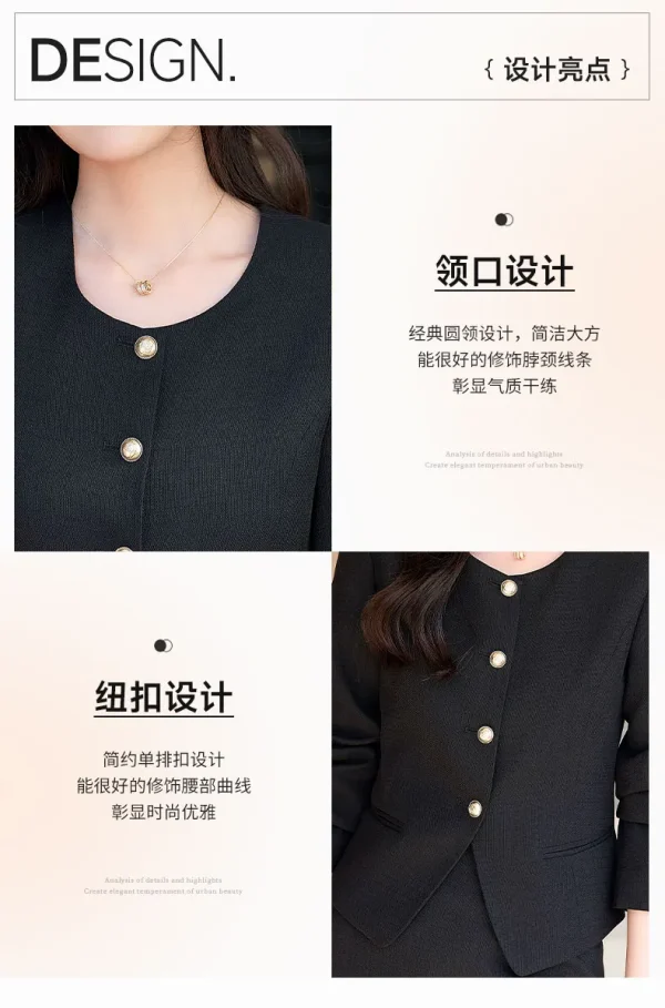 AIyssa Abbigliamento femminile professionale alla moda, gonna + blazer in due pezzi di alta qualità. 2025 nuovi modelli autunnali e invernali 5
