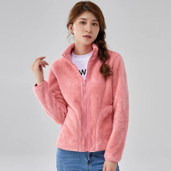 Nuovo pile abbigliamento outdoor da donna moda versatile inverno tempo libero sport ispessimento giacca femminile cappotto caldo double-face 6