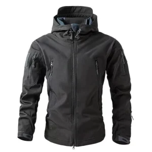Uomo Autunno Inverno Softshell Giacche in pile Impermeabile Pesca all'aperto Escursionismo Caccia Termico Camping Cargo Cappotti Caldi M-5XL 1