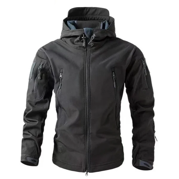 Uomo Autunno Inverno Softshell Giacche in pile Impermeabile Pesca all'aperto Escursionismo Caccia Termico Camping Cargo Cappotti Caldi M-5XL 1