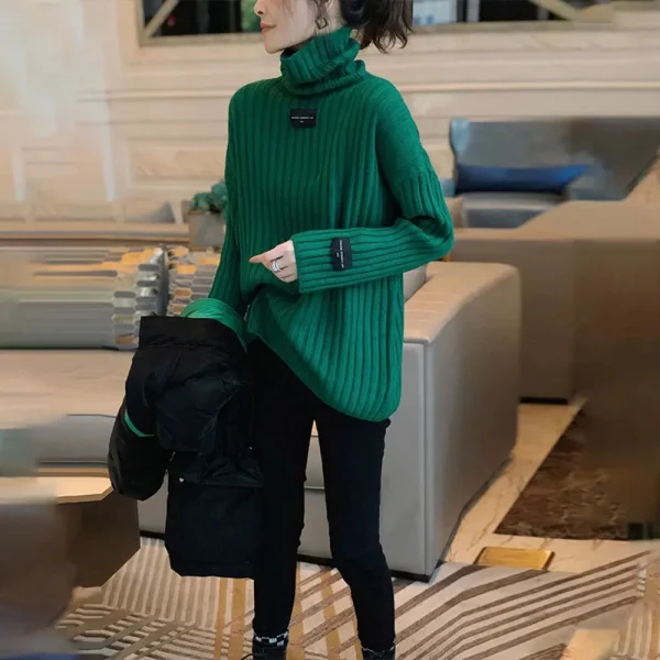 Moda Cardigan Maglione lavorato a maglia Abbigliamento donna Autunno Inverno Nuova giacca a maniche lunghe di media lunghezza Maglieria vintage Donna G2128 6