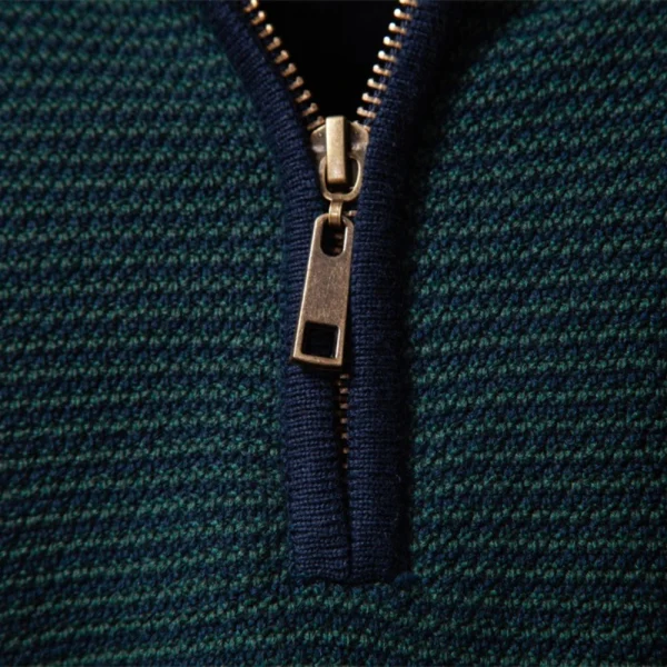 AIOPESON Maglione a righe da uomo Pullover in maglia tinta unita Caldo cotone di lusso Autunno Inverno Dolcevita casual Maglioni da uomo 4