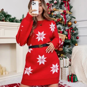 Nuovo maglione pullover da donna lavorato a maglia in Europa e negli Stati Uniti per l'autunno e l'inverno pullover lavorato a maglia stile pigro casual allentato 1