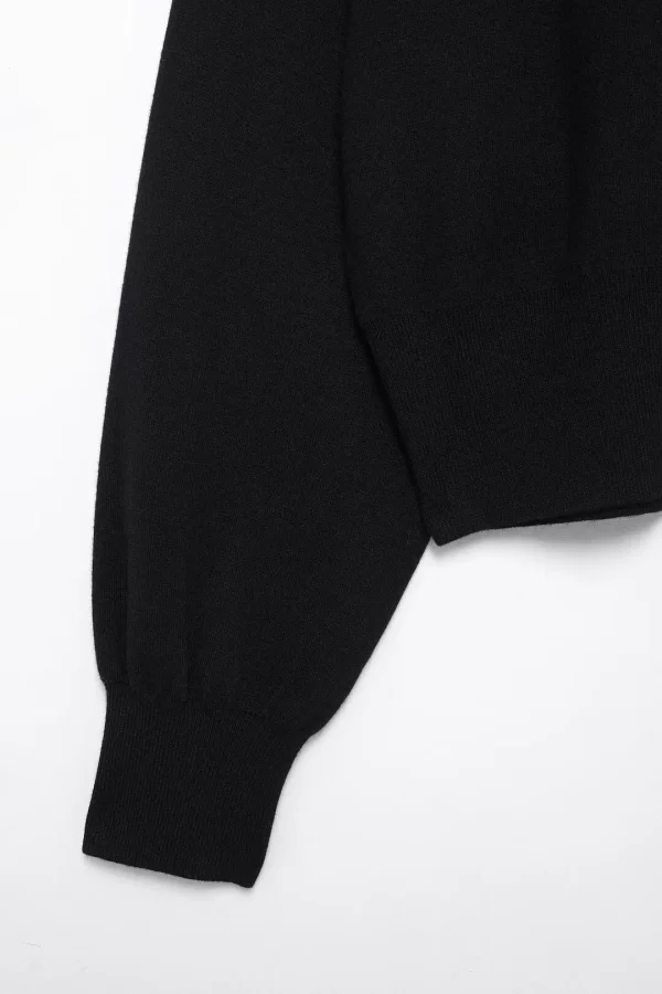 KONDALA 2024 Inverno Solido Nero Vintage Abito in maglia da donna Casual Bottone rosa Manica lunga Elegante Cardigan Mini Guaina Gonna sexy 4