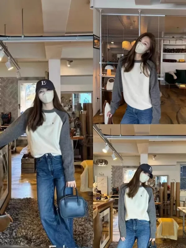 2025 Nuovo maglione di cashmere Donna O-Collo Pullover Casual Top in maglia Autunno/Inverno Moda femminile coreana 3