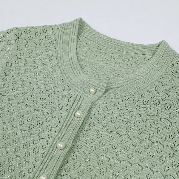 Di alta Qualità Lavorato A Maglia Donna 2025 Autunno Inverno Nuovo Alla Moda O-Collo Manica Lunga Perla Slim Fit Temperamento Abito Femminile 2