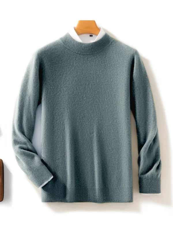 ANGEL Maglione da uomo in lana merino 100% Pullover con collo a lupetto Autunno Inverno Smart Casual Maglieria in cashmere Abbigliamento maschile di base Top 6