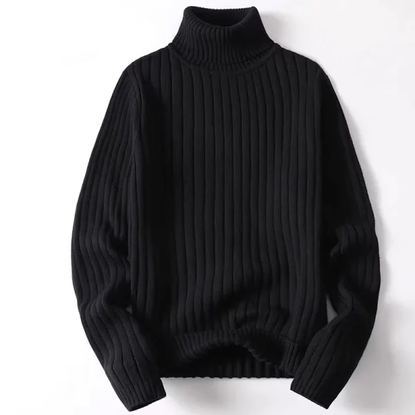 Maglione da uomo dolcevita pullover maschile maglione solido addensare autunno inverno taglie forti 3XL 4XL collo alto abbigliamento striscia uomo maglieria 3
