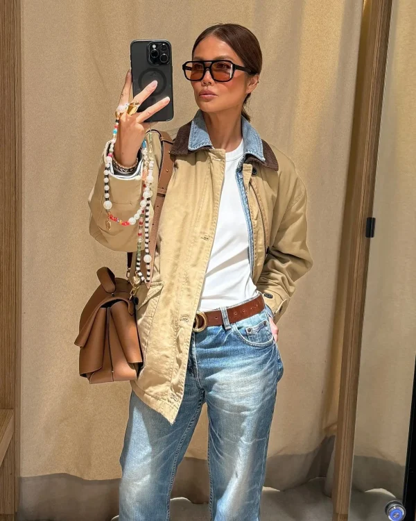 Giacca da donna con risvolto monopetto con design a colori patchwork, nuova giacca in cotone caldo a maniche lunghe stile retrò casual 2