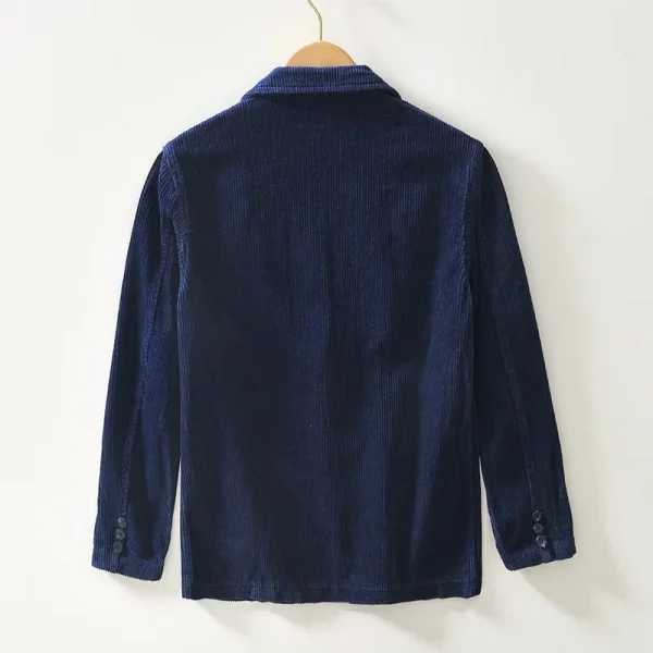 Autunno Nuovo Casual 100% Cotone Velluto a Coste Safari Abiti per Gli Uomini Abbigliamento Tinta Unita Blazer Uomini Giubbotti Oversize BL1009 2