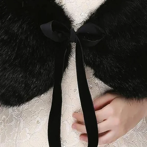 Donna Inverno Pellicce sintetiche Scialle Sciarpa Sciarpa Scialle da sposa Mantelle da sposa Abiti da damigella d'onore Mantelle 2