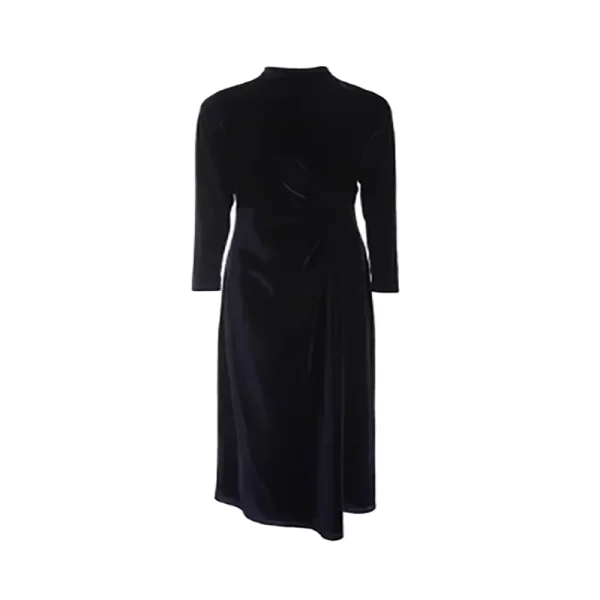 2024 nuove donne vestito a maniche lunghe autunno inverno moda tinta unita nodo a fascia vestiti eleganti da donna abiti lunghi Casual femminili 5