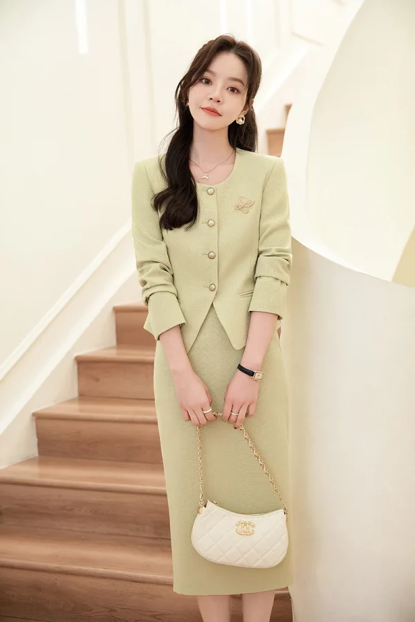 AIyssa Abbigliamento femminile professionale alla moda, gonna + blazer in due pezzi di alta qualità. 2025 nuovi modelli autunnali e invernali 3