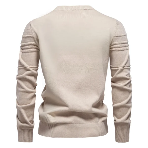 AIOPESON Maglione pullover girocollo da uomo lavorato a maglia in cotone spogliato di qualità autunno inverno maglioni caldi da uomo 4