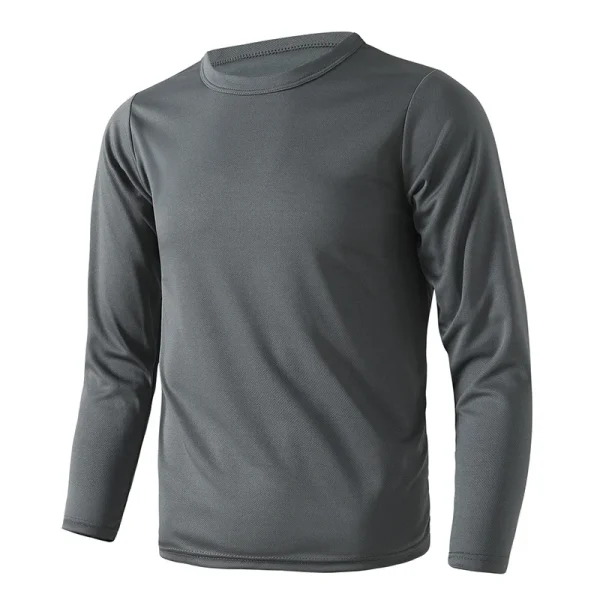 5/1 pezzi autunno e inverno gioventù ragazzi e ragazze tinta unita versatile sport e tempo libero T-shirt a maniche lunghe per 13-16 anni 4