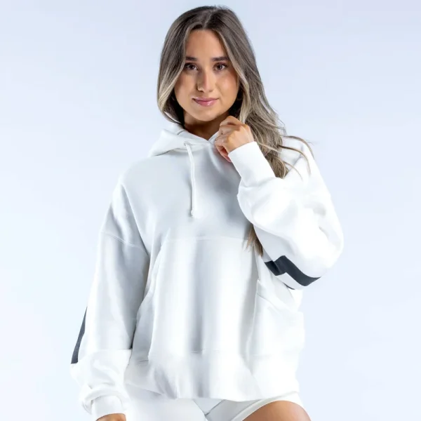 Abbigliamento Harajuku europeo e americano Felpa pullover con stampa di lettere di moda Donna Sport Palestra Felpa con cappuccio a maniche lunghe 3