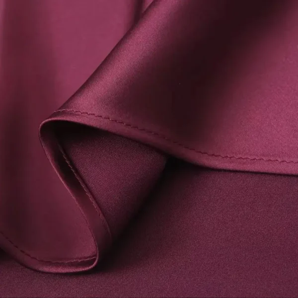 Gonna longuette in raso sottile da donna Retro a vita alta Tinta unita Pendolari Gonna a trapezio sexy Primavera Estate Nuove gonne chic femminili 5