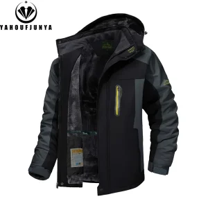 9XL Nuovi Uomini di Inverno Outwear In Pile Caldo Rimovibile Giacca Con Cappuccio Da Uomo Sci All'aperto Giacca A Vento Impermeabile Giacca Casual Cappotto Maschile 1