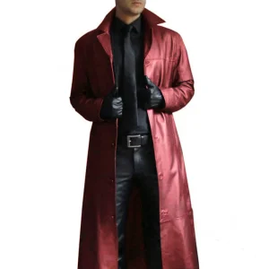 Trench da uomo in ecopelle streetwear Cappotto lungo giacca a vento moda Slim Fit Giacca antivento in PU Steampunk Outwear oversize 1