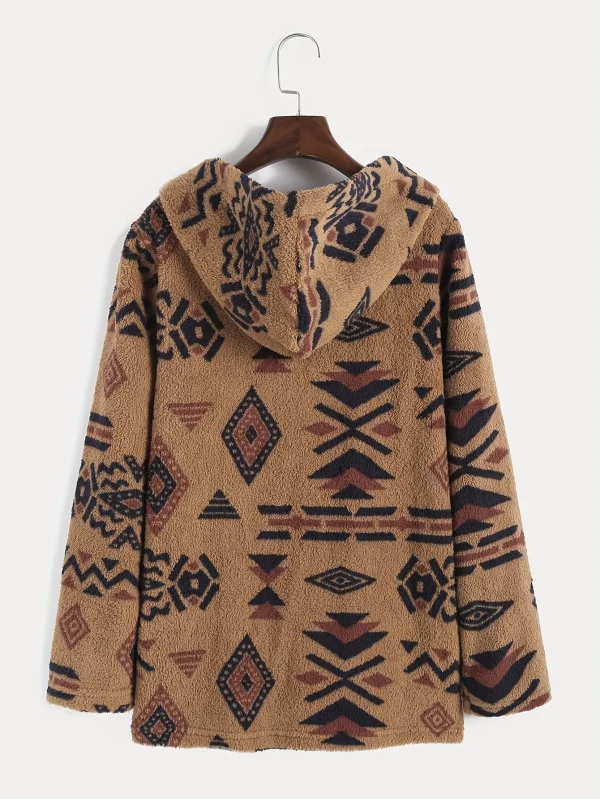 Cappotto da donna in peluche austriaco ultrafine con stampa nazionale azteca da donna 2