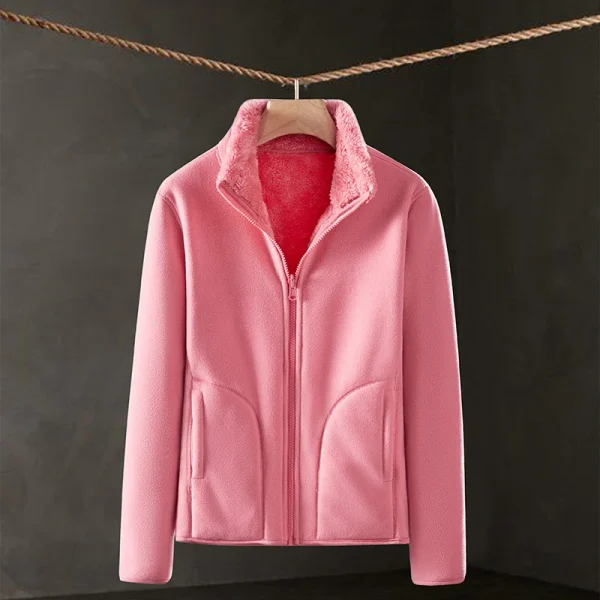 Nuovo pile abbigliamento outdoor da donna moda versatile inverno tempo libero sport ispessimento giacca femminile cappotto caldo double-face 2