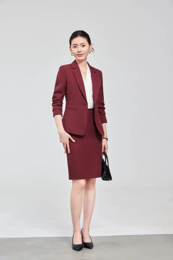 Giacca da abito slim in due pezzi da donna professionale AIyssa + gonna, temperamento elegante, nuovo stile autunno e inverno 2024 3