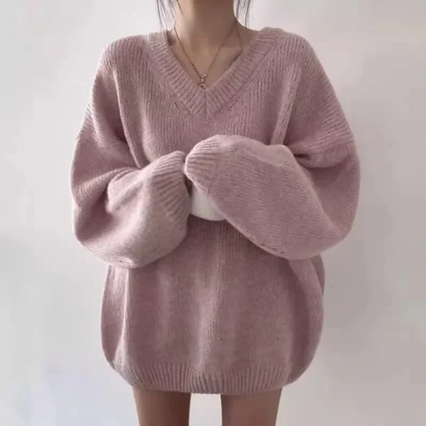 Corea del Sud Dongdaemun Moda Confortevole Nuova Tendenza Abbigliamento Donna Maglia Allentata Casual Manica Lunga Pullover Maglione A222 2