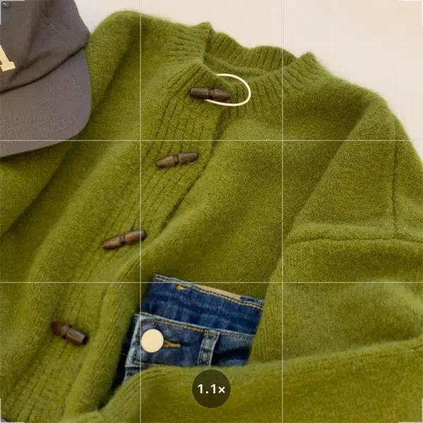 Giacca cardigan lavorata a maglia maglione girocollo morbido vintage per donna Top stile inattivo primavera autunno 3