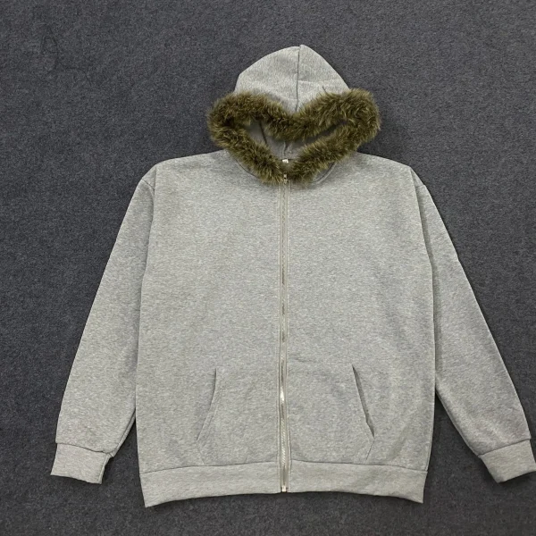Autunno e inverno nuovo caldo cappotto spesso coreano Y2K semplice quotidiano versatile giacca con cappuccio unisex stile cerniera semplice versatile quotidiano 3