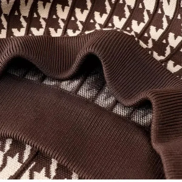 Autunno Inverno Nuova stampa scozzese Moda Elastico in vita Gonna a trapezio Donna High Street Casual Maglia a pieghe Gonne eleganti 6