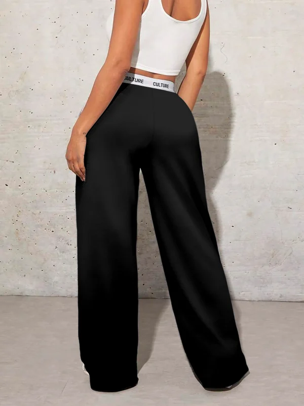 Pantaloni stampati Love da donna Pantaloni larghi da donna semplici casual autunnali e invernali Abbigliamento femminile ampio e confortevole 4