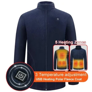 Maglioni riscaldati da uomo Autunno inverno Cappotti ispessiti Gilet Giacche Cappotti in pile Riscaldamento Gilet in cashmere Cappotto peloso sottile moda 1