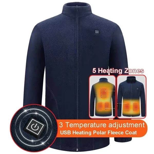 Maglioni riscaldati da uomo Autunno inverno Cappotti ispessiti Gilet Giacche Cappotti in pile Riscaldamento Gilet in cashmere Cappotto peloso sottile moda 1